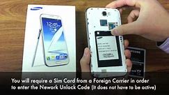Unlock Galaxy Note 2 II - How to Unlock Samsung Galaxy Note 2 I317, T889, N7100 by Unlock Code