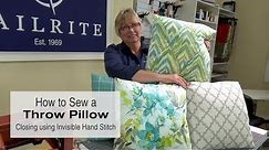 How to Sew a Throw Pillow
