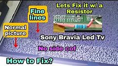 How to Fix Sony Bravia Led tv only 2" of the screen is ok?Troubleshooting Guide for Led Tv repair