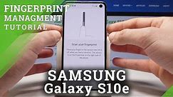 How to Add Fingerprint in SAMSUNG Galaxy S10e - Set Up Screen Lock / Fingerprint Unlocking