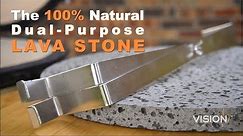 Dual-Purpose Lava Cooking Stone and Heat Deflector | Vision Grills