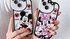 lovely cute cartoon bow mickey minnie mouse phone case