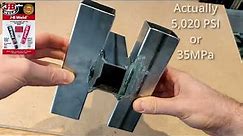 How strong is JB weld structural epoxy adhesive anyways ? Destructive test, simulation and review