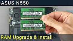 Asus N550 RAM Upgrade and Installation Guide