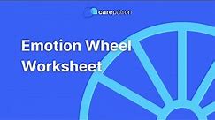 Emotion Wheel Worksheet