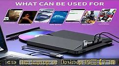 External CD/DVD Drive for Laptop, 7 in 1 USB 3.0 DVD Player Portable CD/DVD Burner, CD ROM External