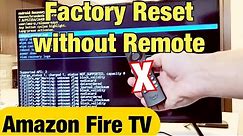 Amazon Fire TV: How to Factory Reset without Remote