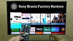 How To Factory Restore On Sony Bravia / How To Open Service Menu Sony Bravia LCD TV