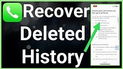 How To Recover Deleted Call History On iPhone