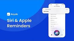 How to use Siri & Apple Reminders with Any.do | iPhone & iPad | Any.do