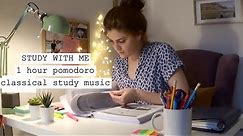 STUDY WITH ME (1 hour, POMODORO, classical study music)