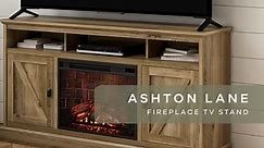Ashton Lane Fireplace TV Stand Feature Video- RusticOak