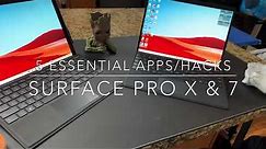 Send Texts on your Surface Pro X & 7! 5 ESSENTIAL APPS & Setup Tips: ARM64 Apps, Browsing in Bed!