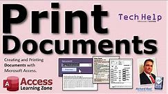 How To Create, Manage, and Print Documents with Microsoft Access. Scan or Select from a Combo Box.
