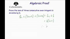Algebraic Proof - Corbettmaths