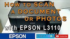 HOW TO SCAN A DOCUMENT OR PHOTOS | EPSON L3110