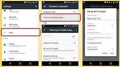 How to setup Android Tethering Mobile Hotspot WiFi Bluetooth