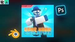 How to make a Roblox Game Icon using Blender & Photoshop ft.char (fast tutorial)