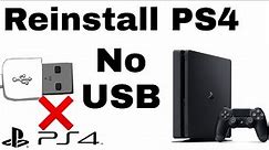 How to Reinstall PS4 System Software Without USB - EASY