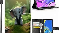 Wallet Phone Case for iPhone 15 Pro Max with Elephant-aa59 - Stylish and Functional PU Leather-Free Smartphone Case with Card Holder Multicolor