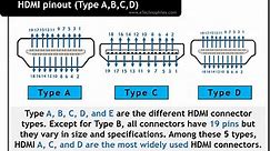 All HDMI Connector Pinout Explained(A,B,C,D)