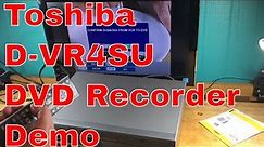 Toshiba D-VR4SU VCR VHS DVD COMBO Player Recorder Dubbing Remote DVD RECORDER