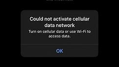 How Do You Fix The iPhone Error Could Not Activate Mobile Data Network