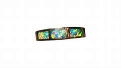Inlaid Opal Band 14k Gold Three Amazing Lightning Ridge Opals - 8042 | FlashOpal