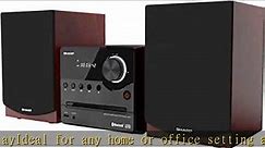 Sharp XL-B512 Micro Component Wireless Bluetooth Audio Streaming & CD Player Wood Speaker System +