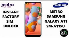 Instantly Factory SIM Unlock Metro by T-Mobile Samsung Galaxy A11!