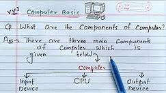 What are the Basic Components of Computer | Learn Coding