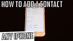 How to Add Contact to an iPhone 6s