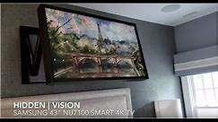 Hidden Vision Automated TV mount extends over bed