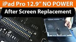 iPad pro 12.9" Repair No Display No power No touch after screen replacement