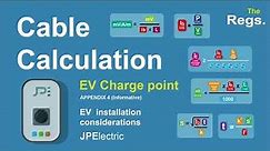 The cable calculation procedure for an EV (Electric vehicle) charger