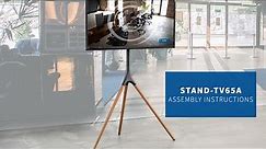 STAND-TV65A Black Easel Stand for 45" to 65" TVs Assembly by VIVO