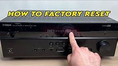Yamaha AV Receiver: How to Factory Reset (Also Fix Decoder Off Error)