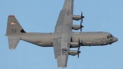 (U.S Air Force) Lockheed C-130J-30 Super Hercules flying above the clouds at 20,000 ft