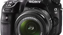 Sony SLT-A58K a58 DSLR Digital Camera A-Mount SAL18552 Lens Bundle - Black