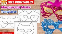 Free Printable Masquerade Masks Template | 123 Kids Fun Apps