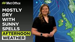 Met Office Afternoon Weather Forecast 20/04/24 - Cloudy with sunny spells