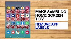 Tidy Up Your Samsung Phone Screen - Remove App Icon Labels