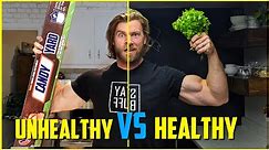 Healthy Diet Vs Unhealthy Diet | Full Day of Eating Split Screen Challenge