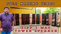 ZIPP 3 WAY PREMIUM TOWER SPEAKER BUILD | #projectwonders