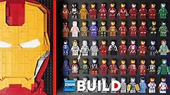 55 IRON MAN LEGO Minifigures! - IRON BOOK Speed Build! - Marvel - Unofficial LEGO | Beat Build