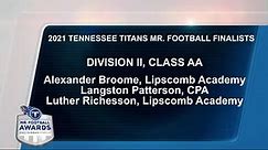WATCH LIVE: Tennessee Titans Mr. Football Awards Finalists Announced