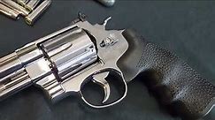 Full Metal Chrome Smith & Wesson M29 5" Airsoft Revolver with Removable Shells