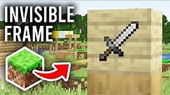 How To Get Invisible Item Frame In Minecraft - Full Guide