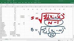 Calculating The Standard Deviation, Mean, Median, Mode, Range, & Variance Using Excel