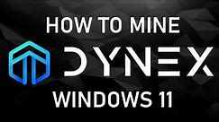 How to mine Dynex (DNX) using Windows 11